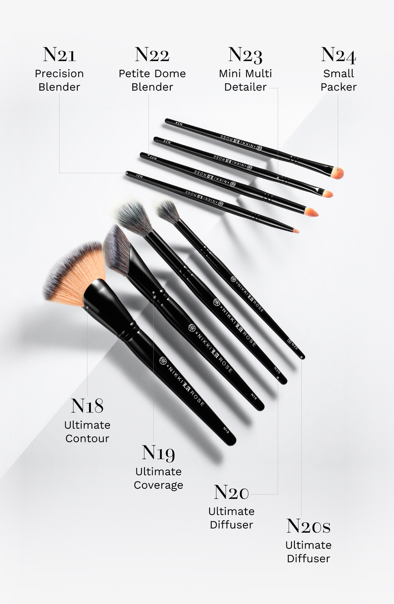 BK Beauty Nikki La Rose Pro Artist Brush Set - Vol. 2, Alternate, color, Black