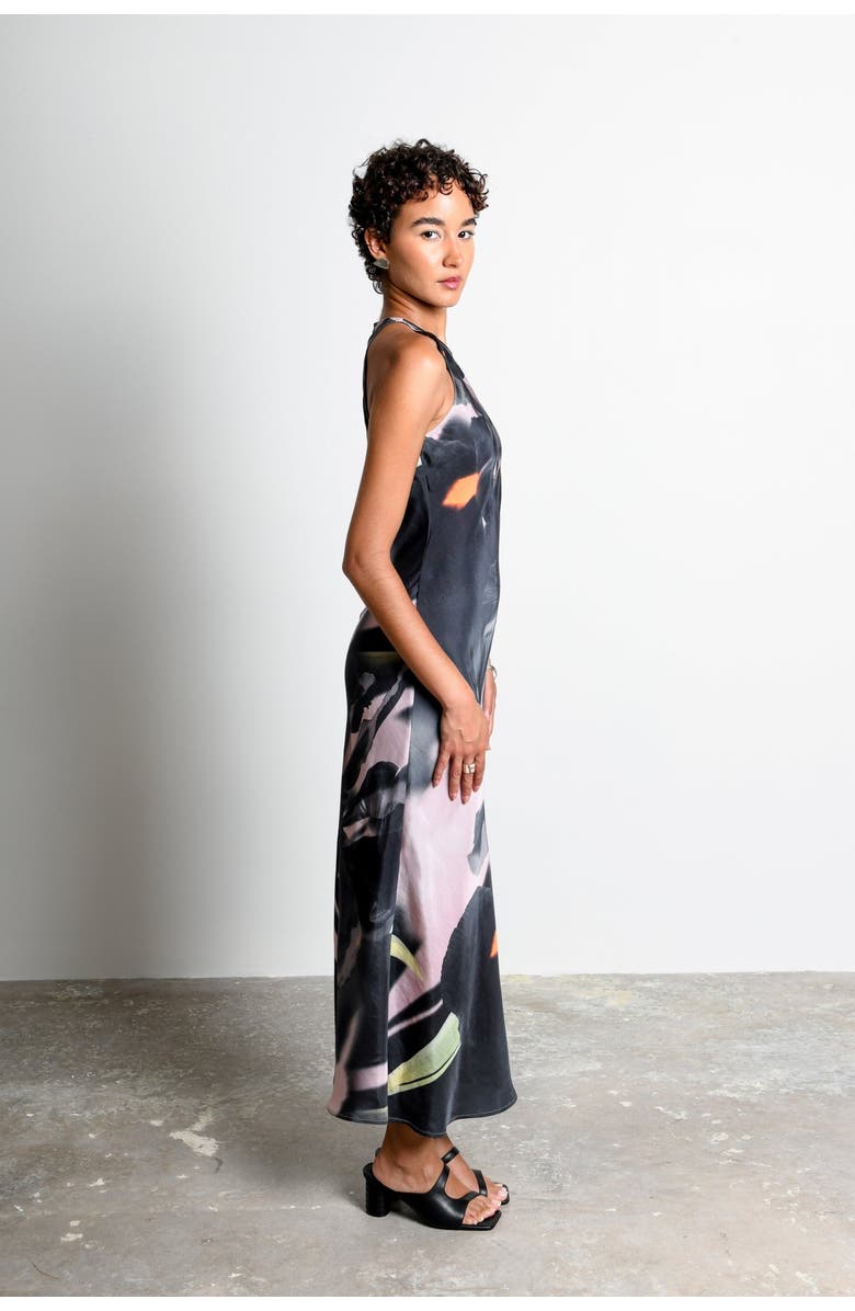 Untitled in Motion Atlantis Silky Bias Cut Maxi Dress, Alternate, color, Shadow Iris