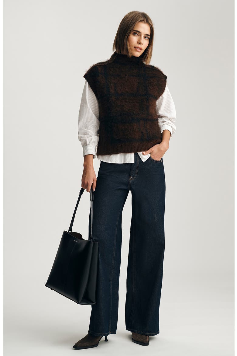 Funnel Neck Sweater Vest, Alternate, color, TIRAMISU