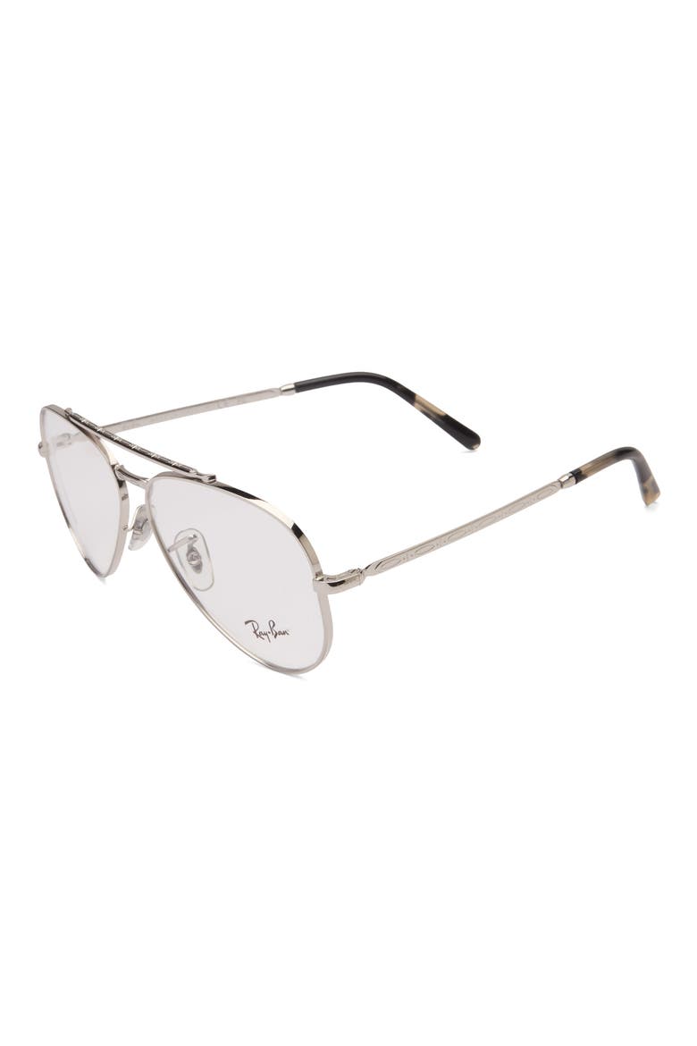 New Aviator 58mm Pilot Optical Glasses, Alternate, color, SILVER