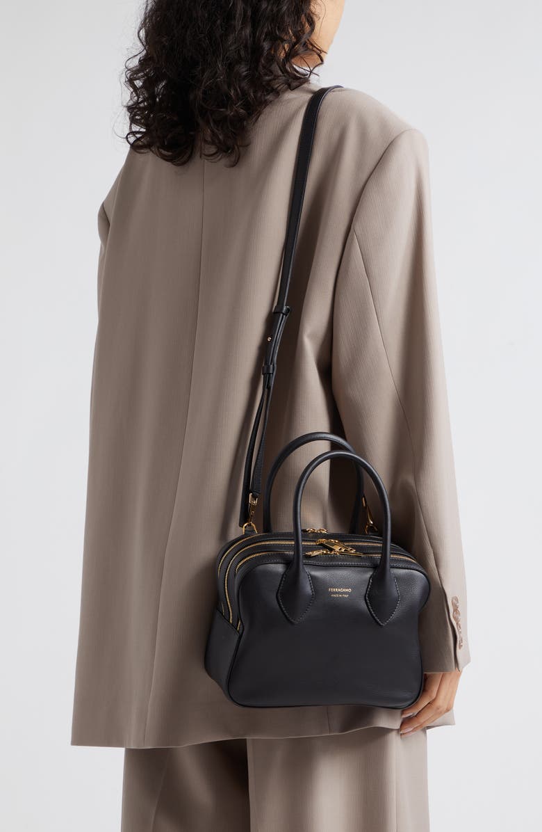 FERRAGAMO Star Triple Zip Handbag, Alternate, color,