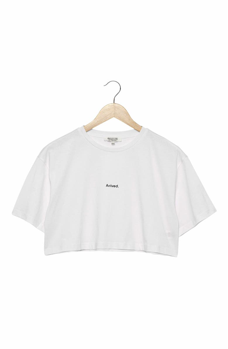 Beach Life by Gottex Arrived Printed Swim Cover Up Tshirt Crop, Alternate, color, White