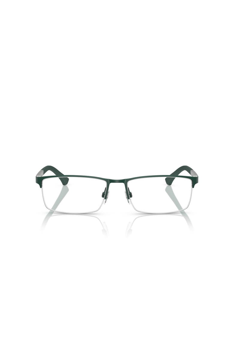 Emporio Armani 55mm Rectangle optical glasses, Alternate, color, Green