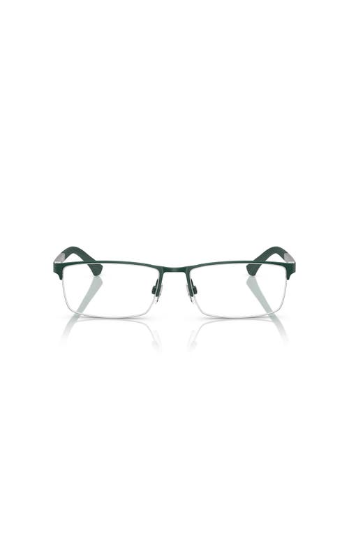 Emporio Armani 55mm Rectangle Optical Glasses In Black