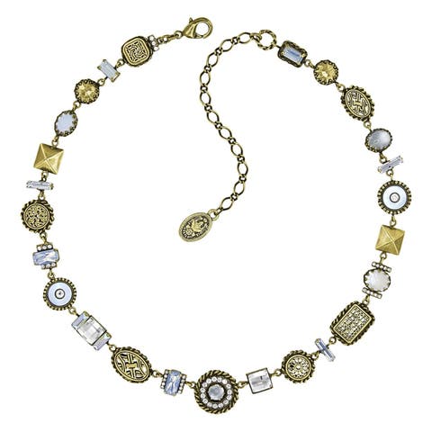 Lost and Found Mixed-Motif Medallion Necklace