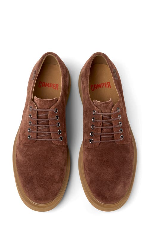 Camper Norman Lace-up Suede Derby Shoes In Brown
