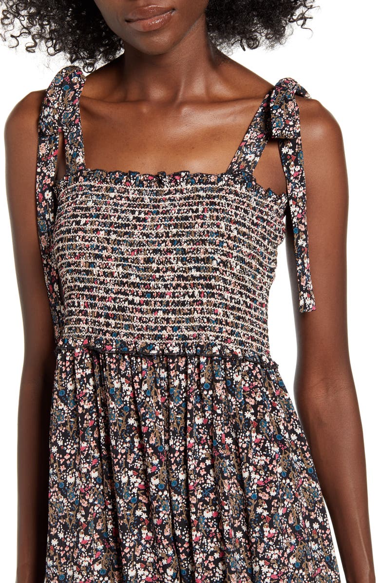 Angie Floral Smocked Maxi Dress, Alternate, color, 