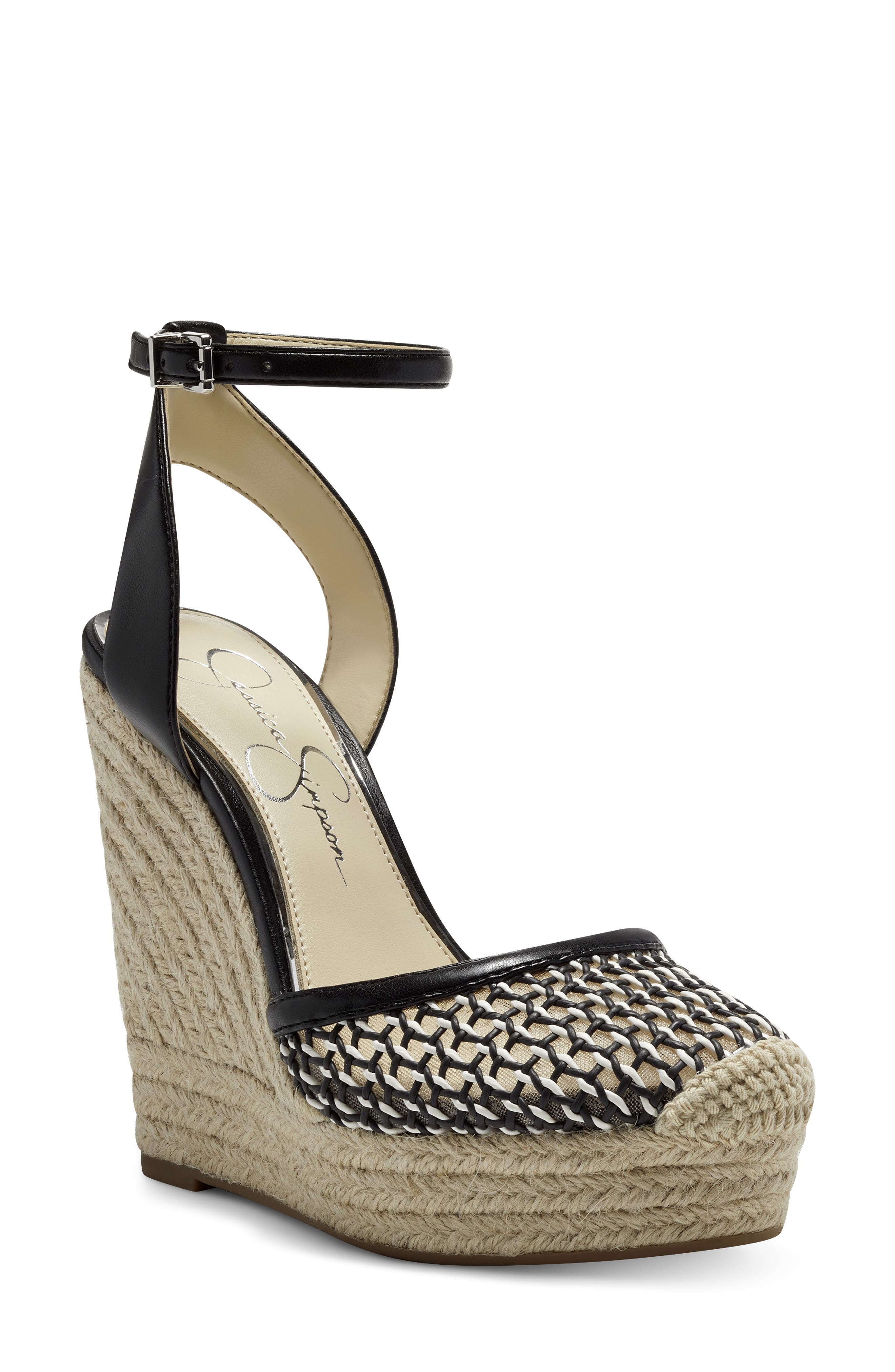 Jessica Simpson Zestah Ankle Strap Espadrille Wedge, Main, color, 