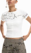 Desigual Doodles Cotton Graphic T-Shirt