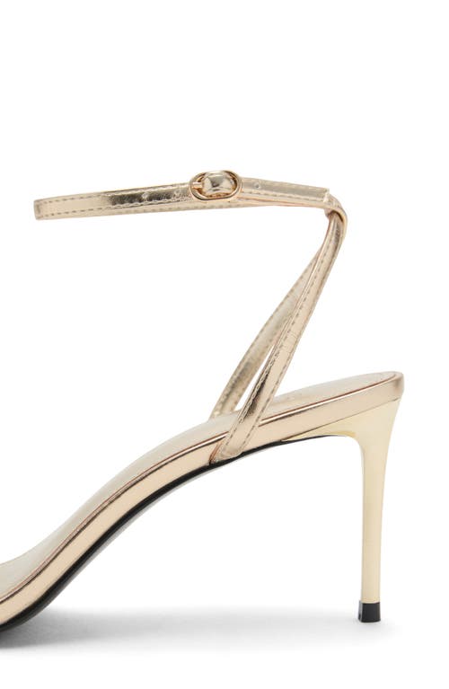 Mango Ankle Strap Sandal In Gold
