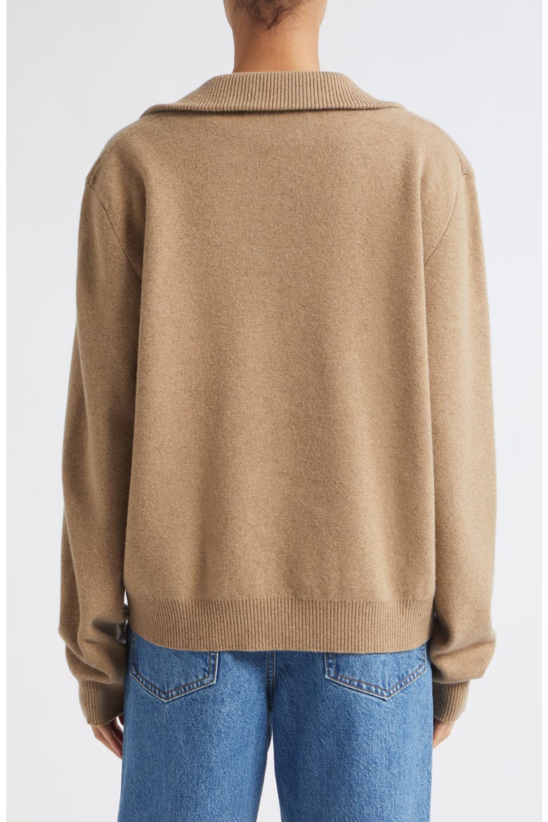 Mouliné Half Zip Pullover Sweater, Alternate, color, CAMEL