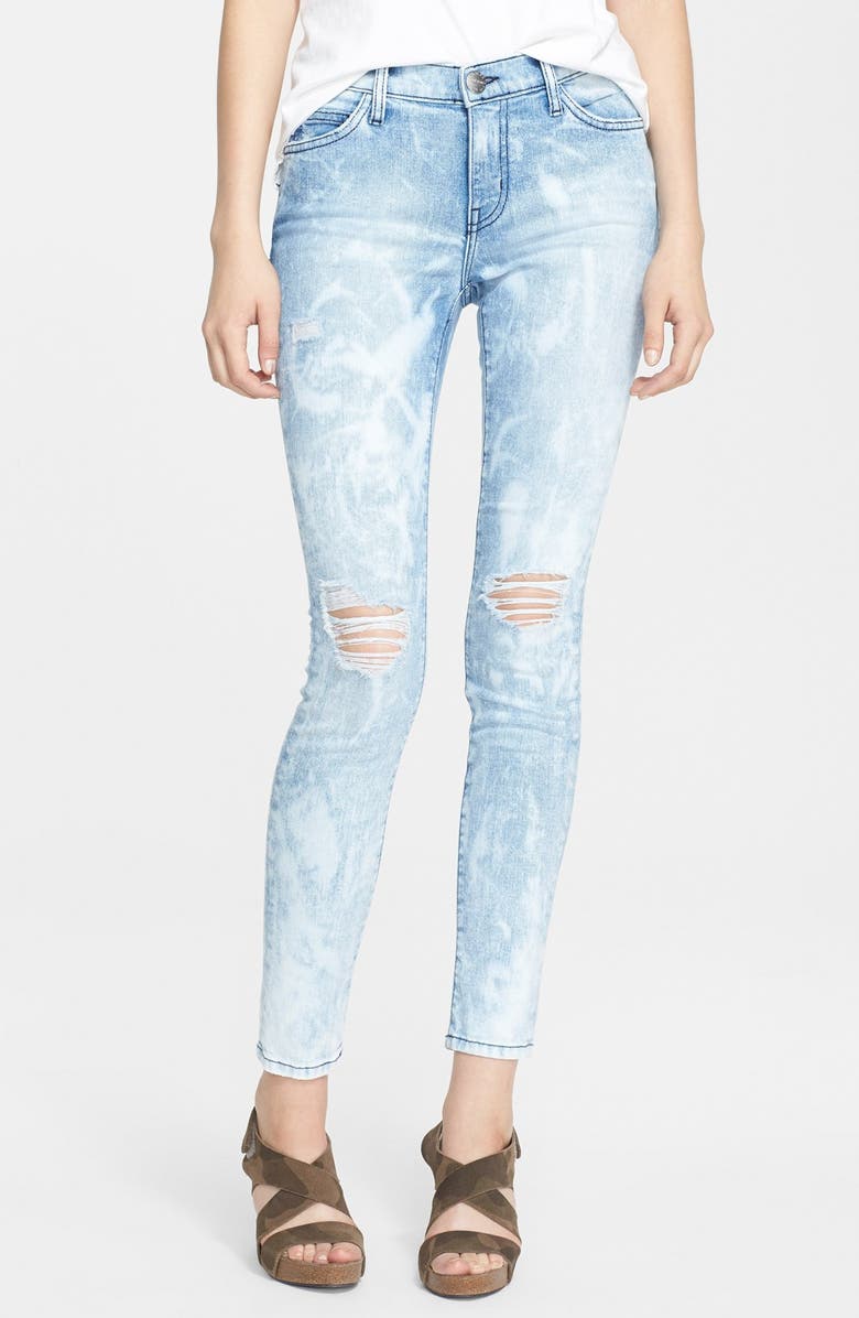Current/Elliott 'The Stiletto' Destroyed Skinny Jeans, Main, color, 