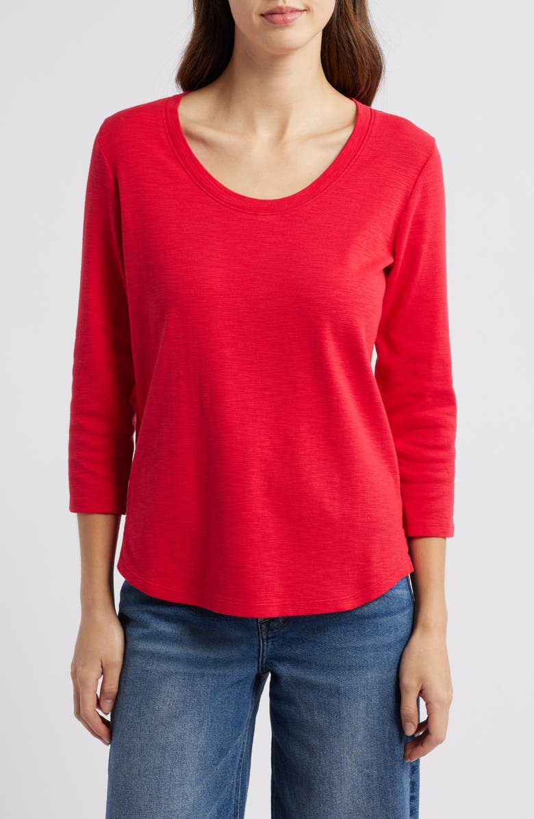 Tommy Bahama Ashby Isles Scoop Neck Cotton T-Shirt, Main, color, Tango Red
