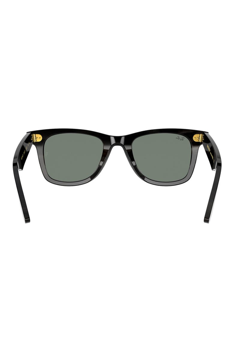 50mm Square Sunglasses, Alternate, color, DARK BROWN HORN / DARK GREEN
