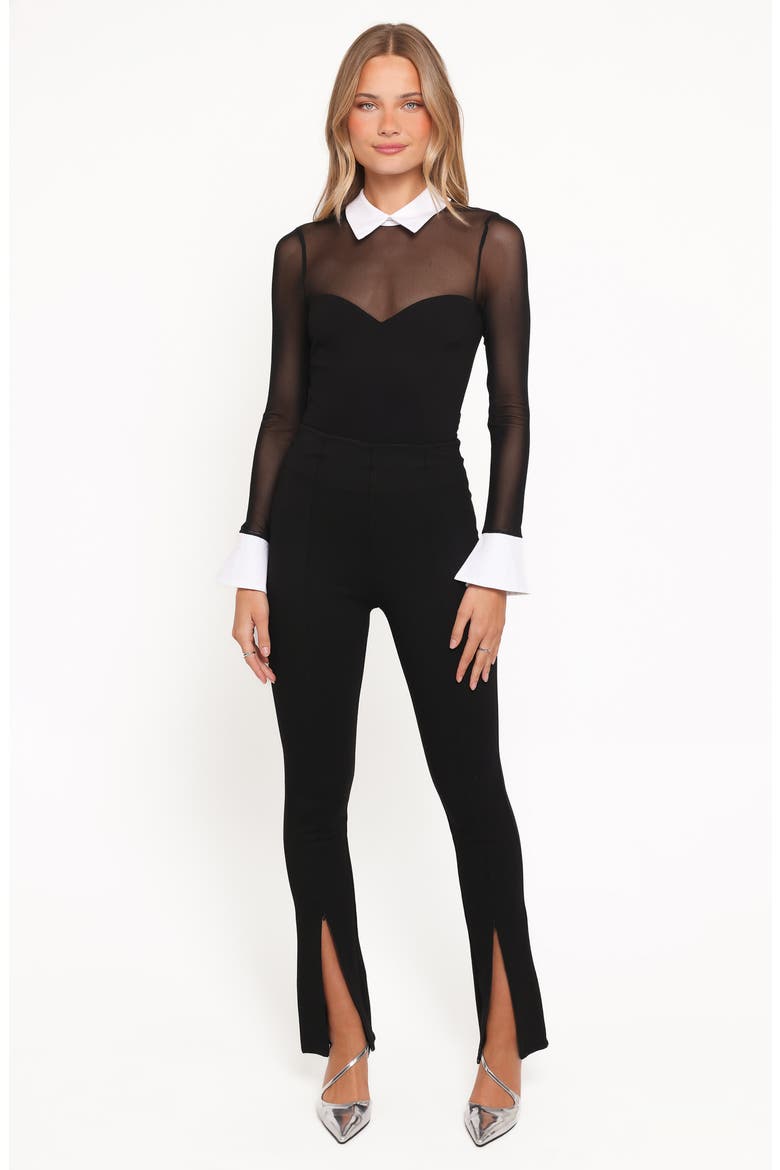 Ethan Tuxedo Bodysuit, Alternate, color, BLACK