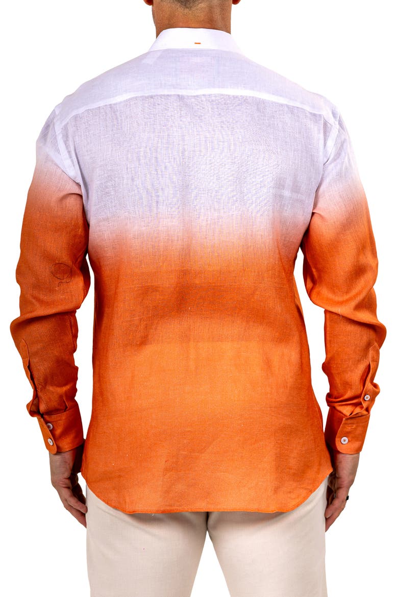 Eins Marthy Contemporary Fit Linen Button-Up Shirt, Alternate, color, ORANGE