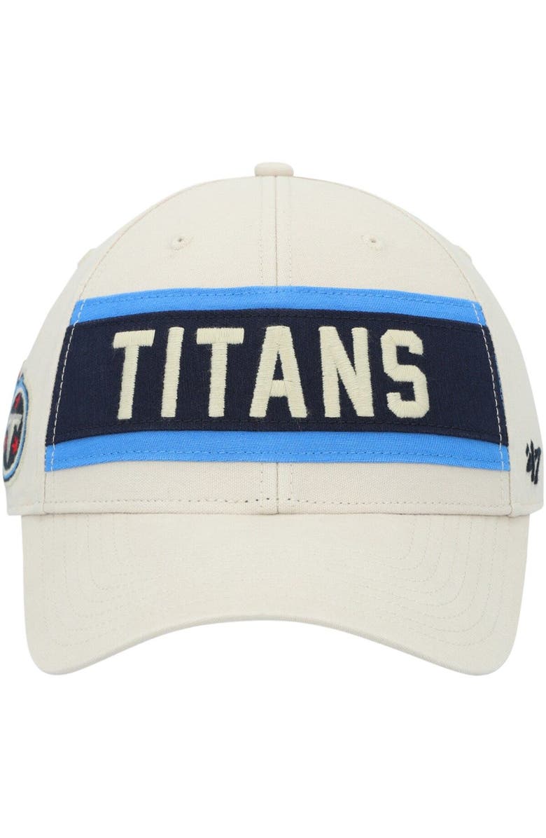 '47 Men's '47 Cream Tennessee Titans Crossroad MVP Adjustable Hat, Alternate, color, 