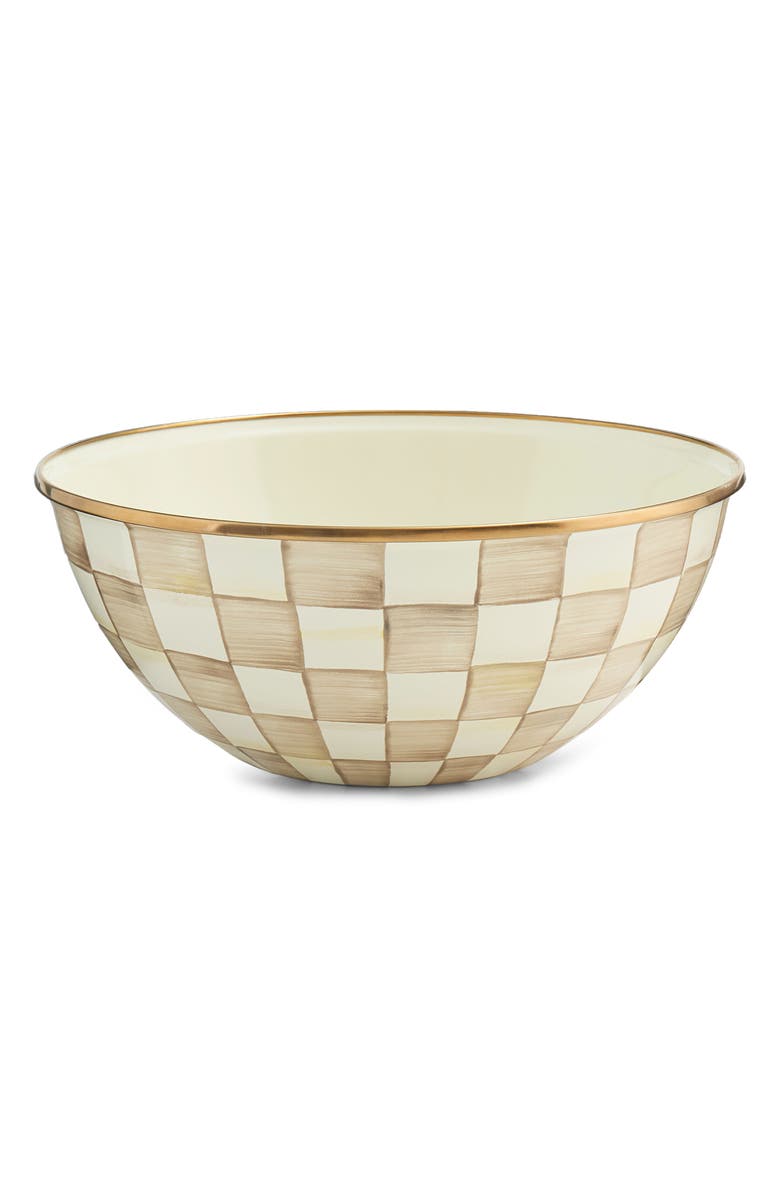 MACKENZIE CHILDS Mocha Check Large Everyday Bowl, Main, color, Mocha