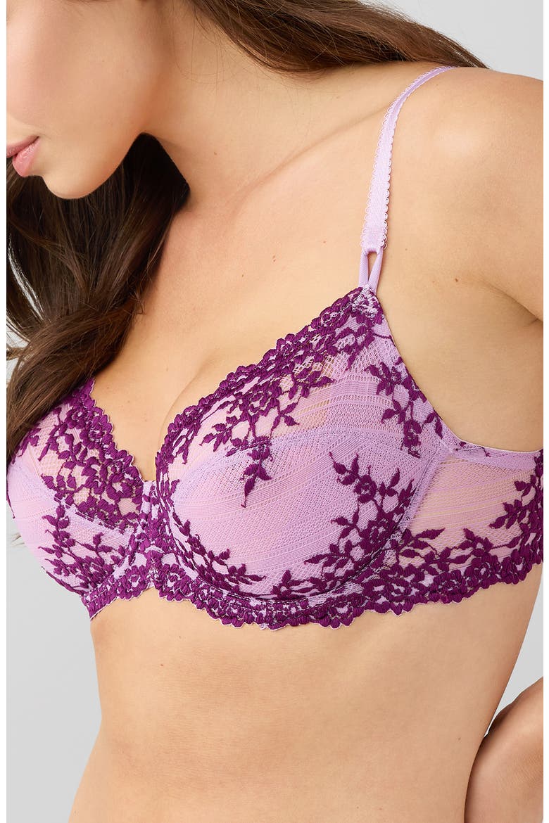 Embrace Lace® Underwire Bra, Alternate, color, LAVENDER SAGE/ DARK PURPLE