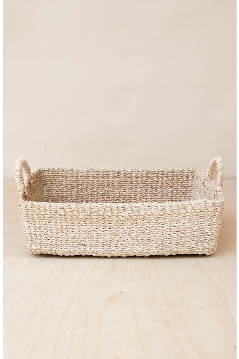 Rectangle Tray with Handles, Alternate, color, Natural