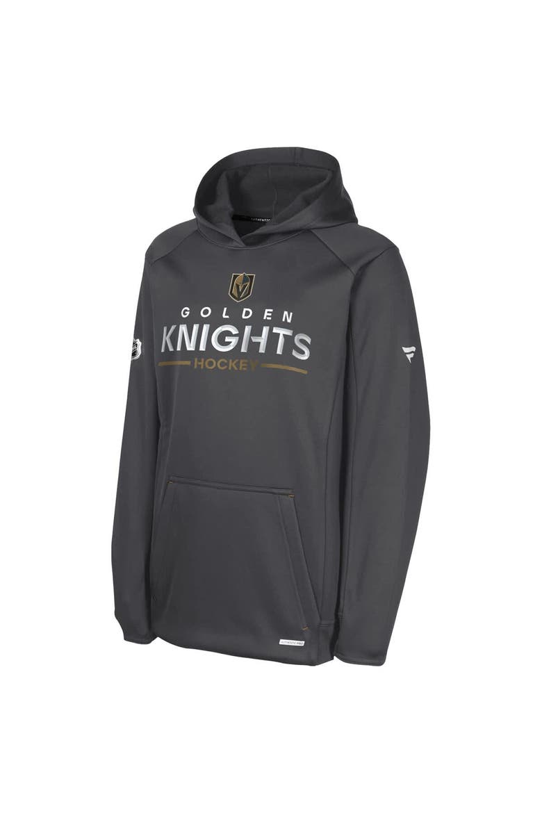 Youth Fanatics Gray Vegas Golden Knights Authentic Pro Rink Raglan Hoodie, Alternate, color, Gray