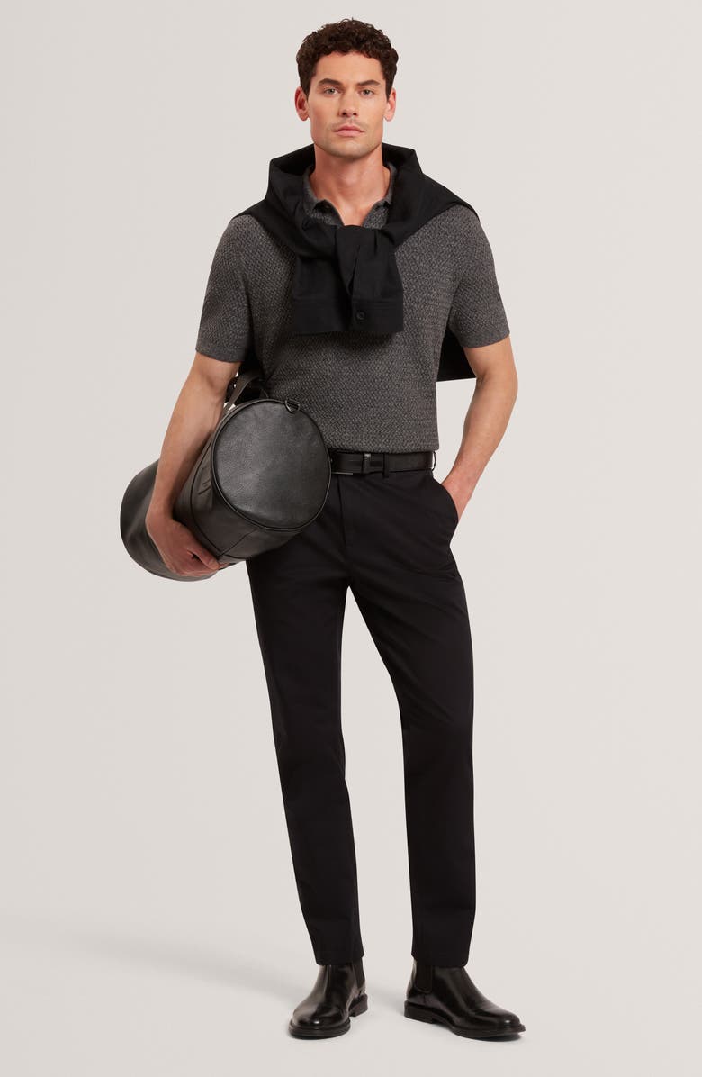 Ted Baker Janko Textured Polo, Alternate, color, Mid-Grey