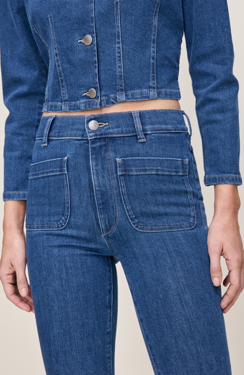 DL1961 Bridget Instasculpt Patch Pocket Bootcut Jeans, Alternate, color, Blue Water