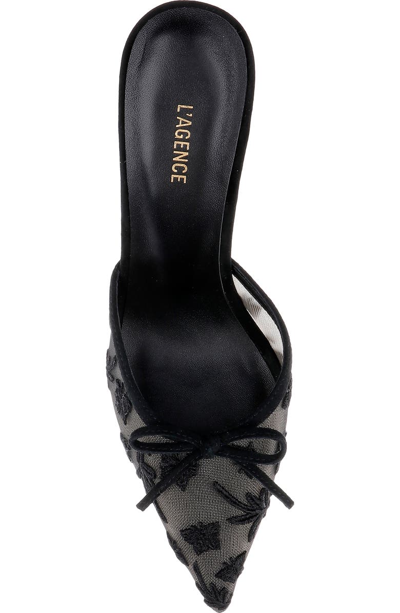 L'AGENCE Prasad Pointed Toe Mule, Alternate, color, Black Mesh
