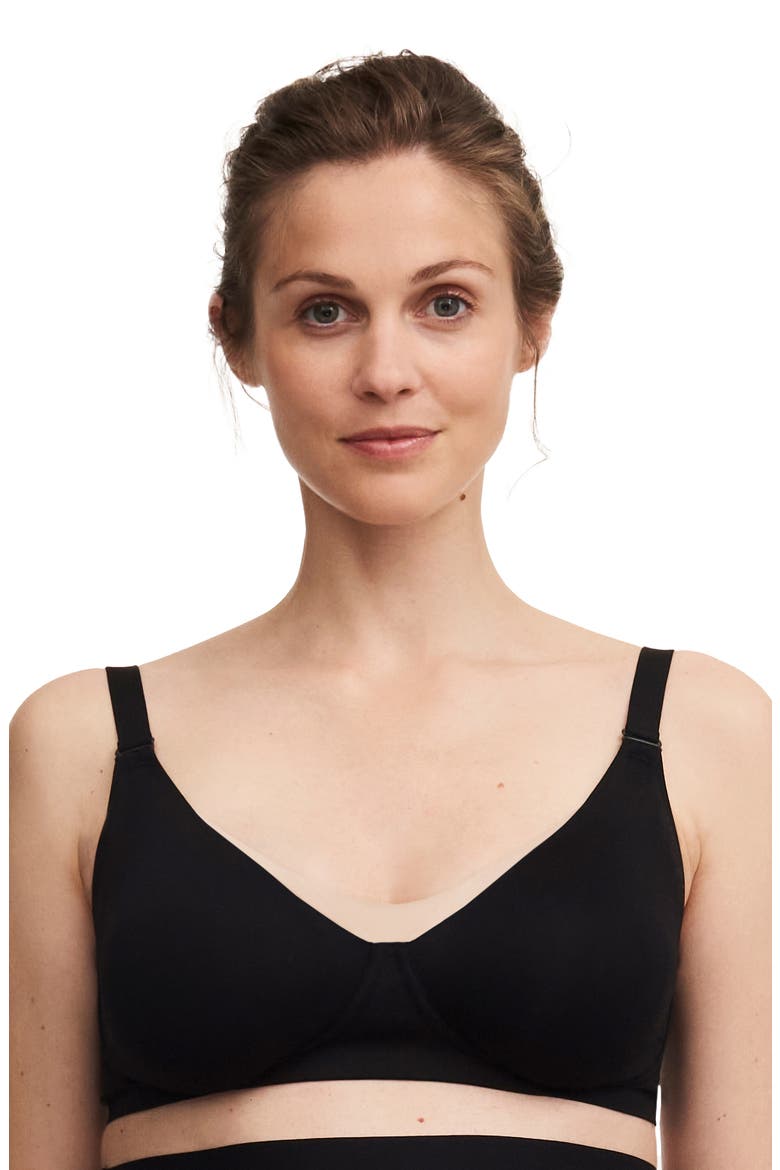 Pure Wireless Unlined Maternity/Nursing Bra, Alternate, color, BLACK-11