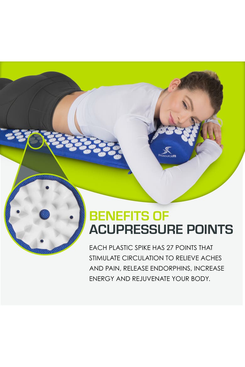 Acupressure Mat and Pillow Set, Alternate, color, Blue