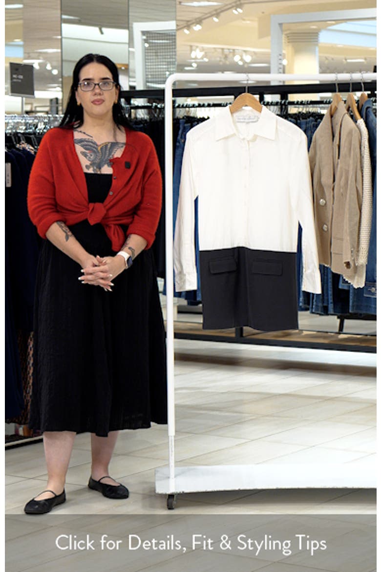 Colorblock Long Sleeve Shirtdress video