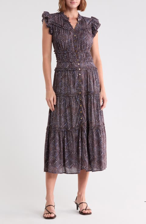 Kamala Printed Midi Dress