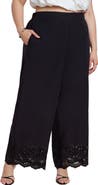 ELOQUII Embroidered Eyelet Pant