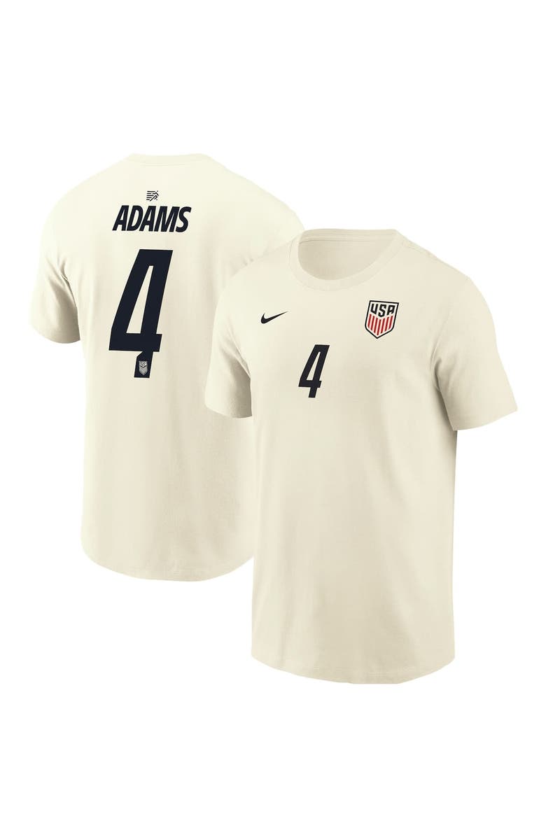 Nike Men's Nike Tyler Adams Cream USMNT Home Name & Number T-Shirt, Alternate, color, Cream
