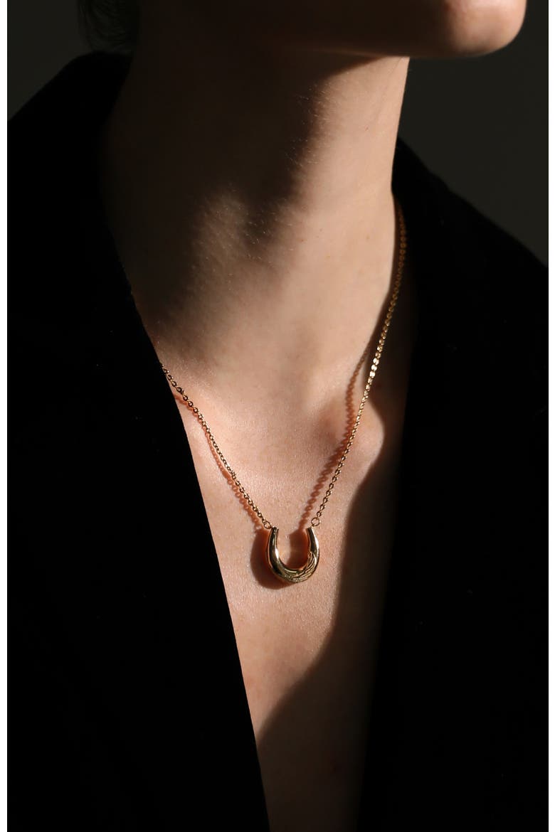 Leaf Necklace, Alternate, color, Gold
