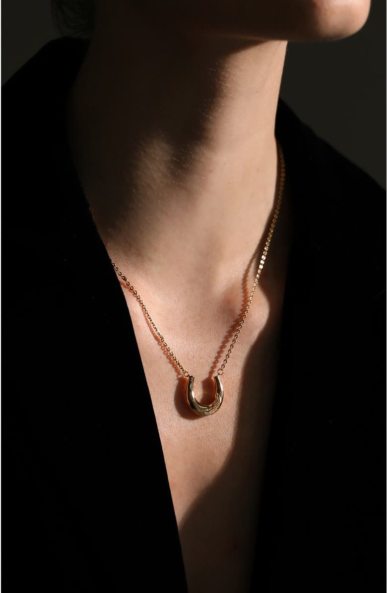 RETRO CHIC Leaf Necklace, Alternate, color, Gold