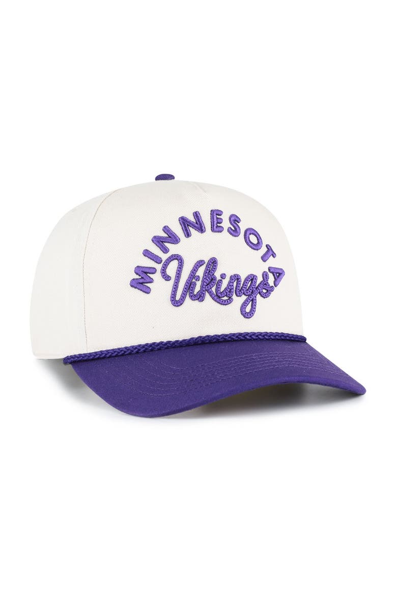 Women's '47 Natural Minnesota Vikings Rope Script Hitch Adjustable Hat, Alternate, color, Natural