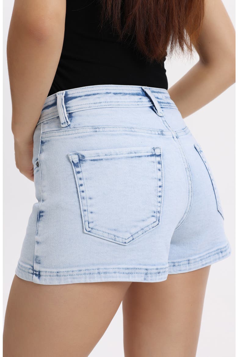 Mid Rise Denim Shorts, Alternate, color, LIGHT BLUE