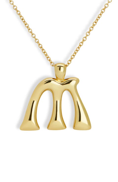 Blake Bubble Letter Pendant Necklace