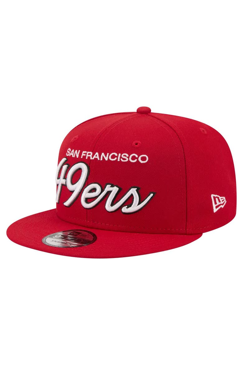 Men's New Era  Scarlet San Francisco 49ers Core Team Script 9FIFTY Snapback Hat, Main, color, Scarlet