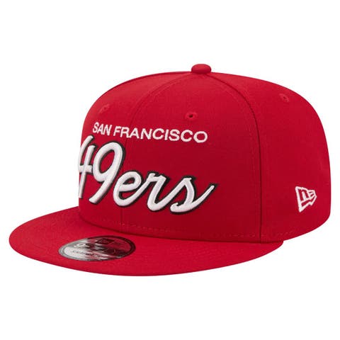 Men's New Era  Scarlet San Francisco 49ers Core Team Script 9FIFTY Snapback Hat