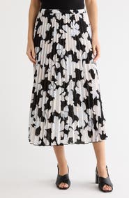 NORDSTROM RACK Chiffon Pleated Midi Skirt
