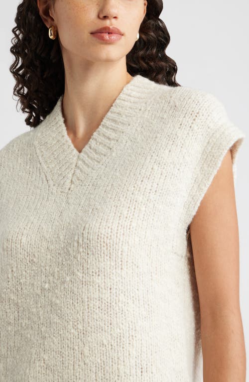 Nordstrom Merino Wool Blend V-neck Sweater Vest In Neutral