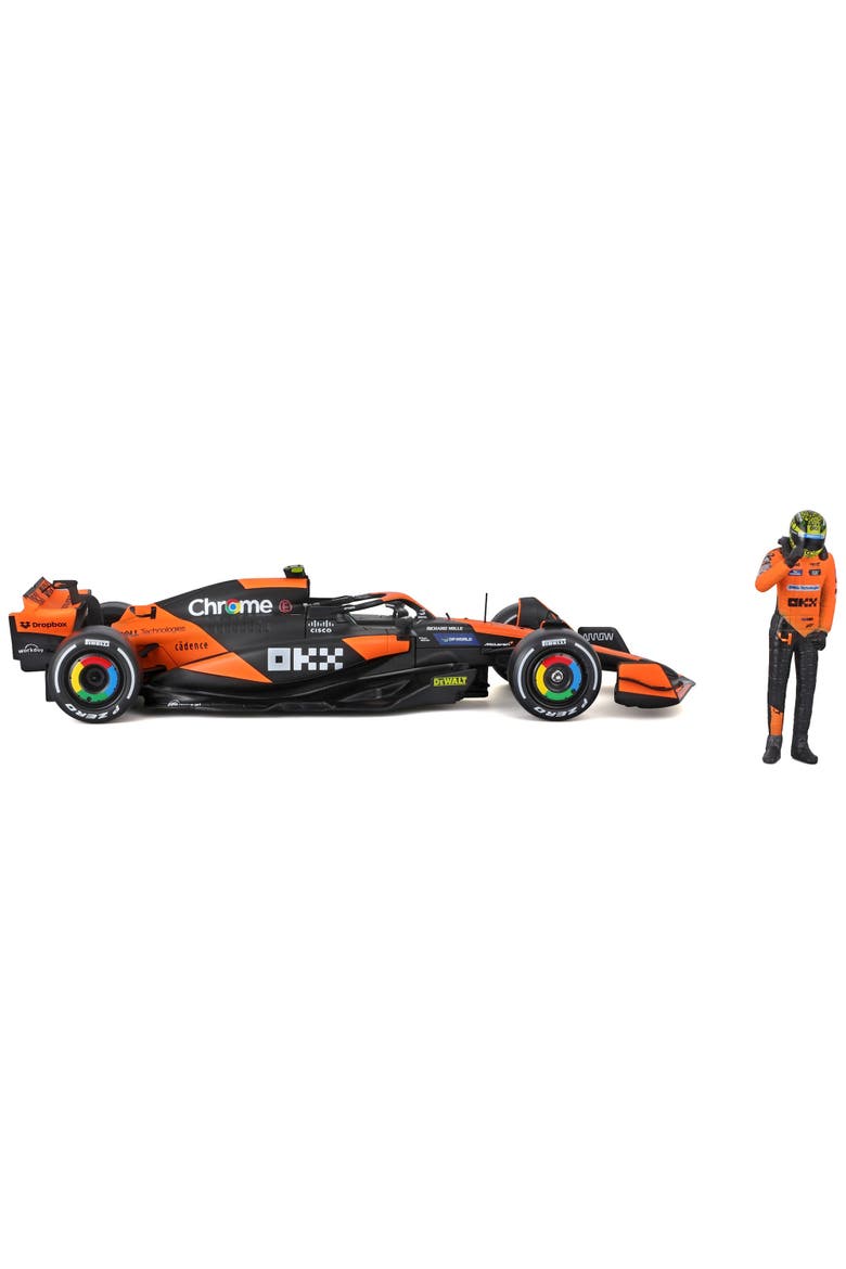 2024 McLaren MCL38 and Lando Norris Figure, Alternate, color, Multicolored