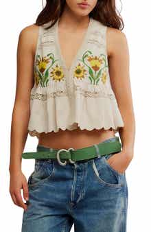 Free People Bali Vine Whispers Embroidered Tank