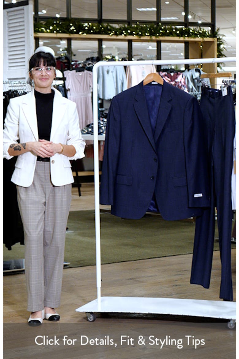 Flynn Classic Fit Plaid Wool Suit video