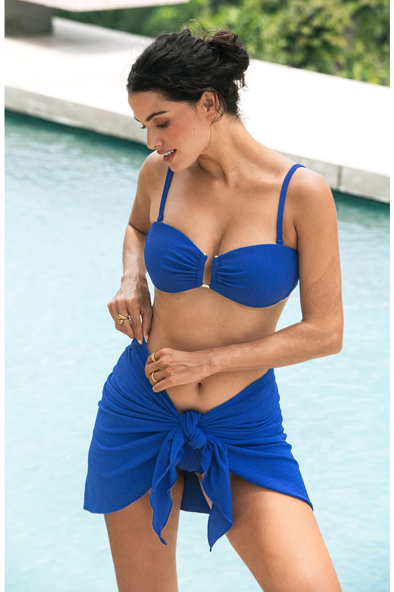 Liv Cover-Up Swim Sarong, Alternate, color, Royal Blue Texture