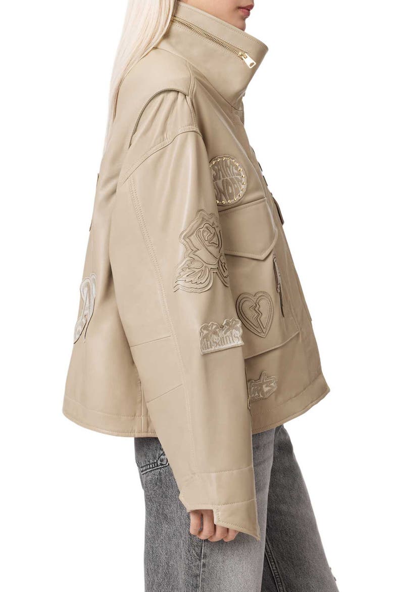 Logo Patch Jacket, Alternate, color, TAUPE BROWN