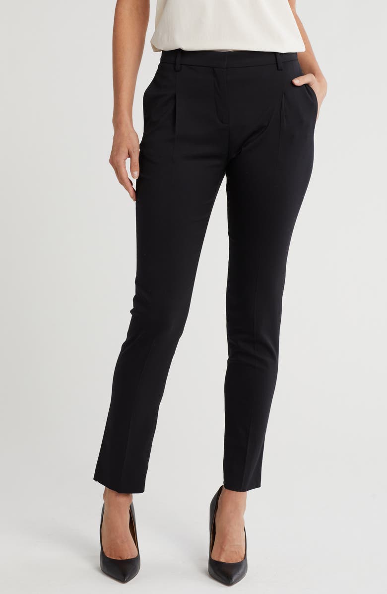 Valentino Garavani Stretch Wool Pants, Main, color, 