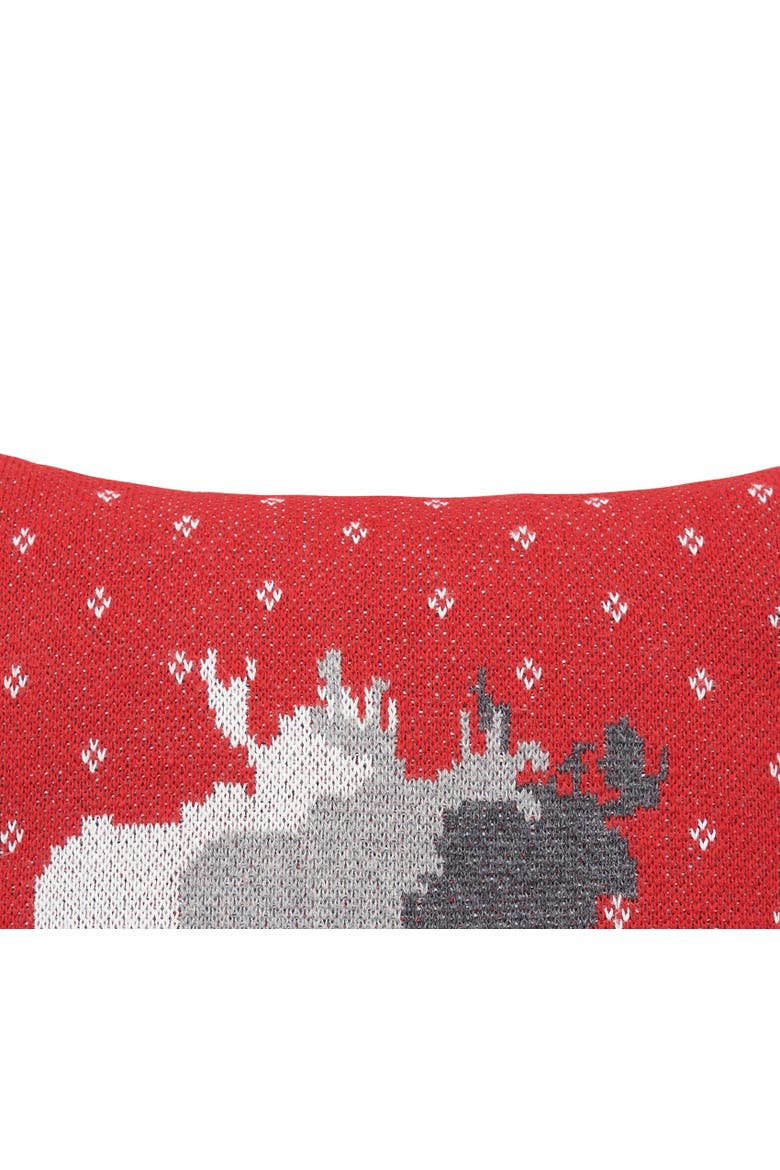 3 Moose Cotton Small/Petite Accent Pillow, 10" x 10", Alternate, color, Grey